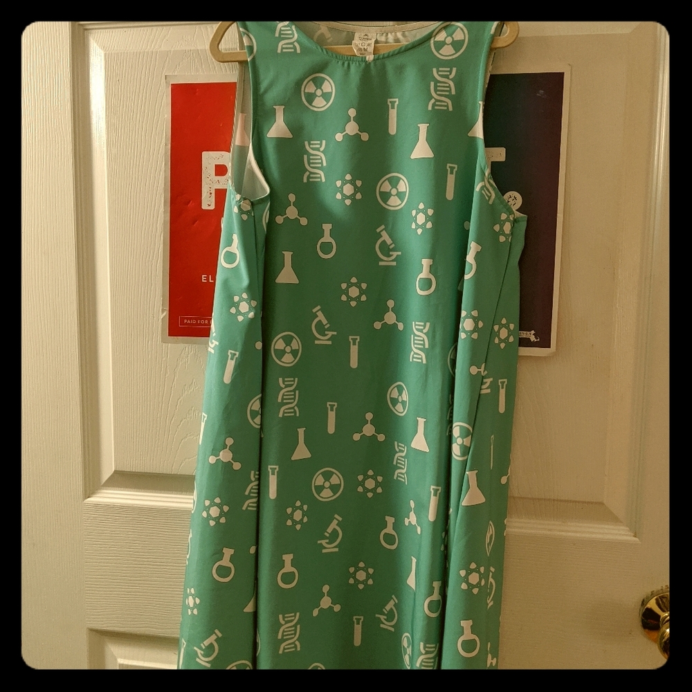 Custom Mint Green Science A-Line Dress